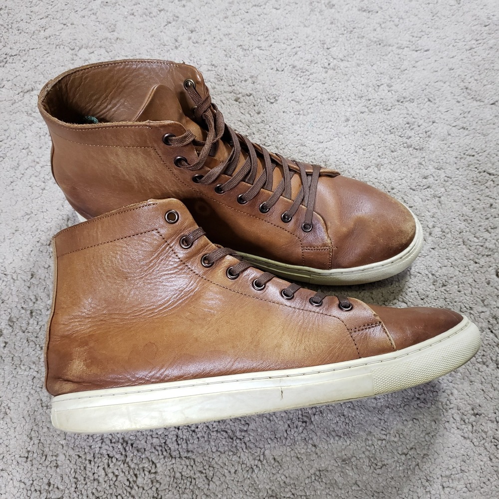 Thursday Boot Co Mens 10.5 Premier High Top Leather Sneakers Toffee Brown